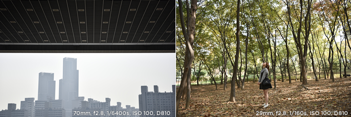 70mm, f2.8, 1/6400s, ISO 100, D810/ 29mm, f2.8, 1/160s, ISO 100, D810 샘플이미지