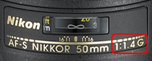 AF-S NIKKOR 50mm F1.4G